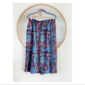 Vintage paisley midi skirt